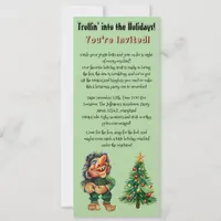 Cheeky Christmas Troll and Tree Delight  Invitation