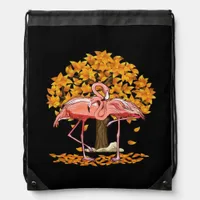 It’s Fall Y’all Flamingo Autumn Style Drawstring Bag