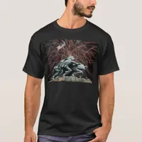 US Marines War Memorial Iwo Jima Fireworks T-Shirt