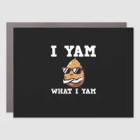 I Yam What I Yam Humorous V-Neck Car Magnet