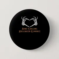 Halloween Haunted Heart Skeletal Bone Chilling Cla Button