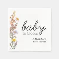 Baby In Bloom  Wildflowers Elegant Baby Shower  Napkins