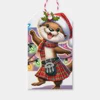 A Festive Scottish Christmas Otter Gift Tags