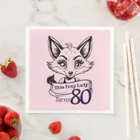 Foxy Lady Pastel Pink  Paper Dinner Napkins
