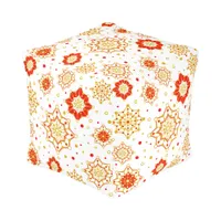 Retro Mid-Century Modern Pattern Pouf