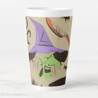 Halloween Vintage Pattern Latte Mug