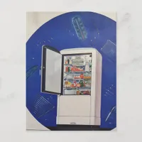 A 1930s era refrigerator ad postcard