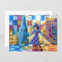 Pixelated 2D Game Art Bordeaux Postcard