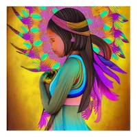 Native American Little Girl AI Art