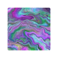 Purple, Green and Blue Fluid Art 