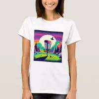 Pixel Art Disc Golf Course T-Shirt