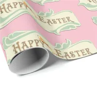 Pink and Sage Green Happy Easter Gift Wrap