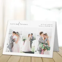Love and Thanks Photo Collage Wedding Folded Card