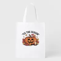 Tis The Season Football Retro Clean Design Grocery Bag