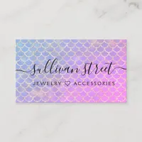 Mermaid Glitter Jewelry Boutique Business Card