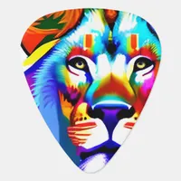 Personalized Colorful Abstract Lion Guitar Pick