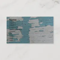 Peeling Blue and White Paints Business Card