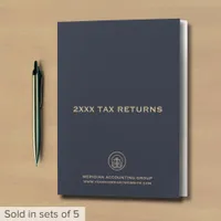 Custom Tax Return Folders Navy Blue