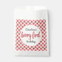 Berry Sweet Strawberry 1st Birthday Party Favor Bag