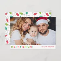 Merry + Bright One Photo Christmas Card