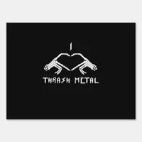 Thrash Skeleton Hands Heart Classic Sign