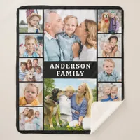 Create Your Family Photo Collage Unique 12 Picture Sherpa Blanket