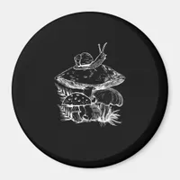 Cottagecore Aesthetic Mushroom Snail Fungi Goblinc Magnet