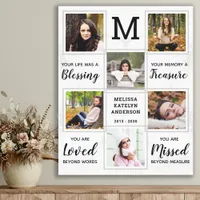 Family Memorials Keepsake Photo Collage Canvas Print