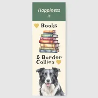 Books and Border Collies Happiness Picture Bookmarks