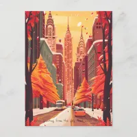 Travel to New York City Postcard