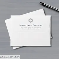 Business Return Address with Logo Note Card Envelope