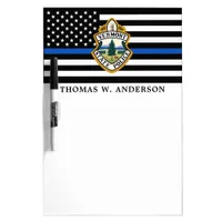 Police Department Custom Logo Law Enforcement  Dry Erase Board