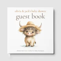 Highland Cow Please Sign Guest Book Baby Shower