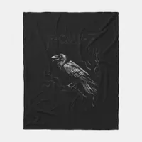 Crow, F-Caw-F Bird Retro Classic Fleece Blanket
