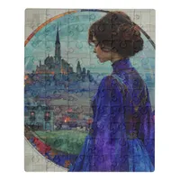 The Woman in Blue Jigsaw Puzzle