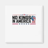 No Kings In America USA Patriotic Style Magnet