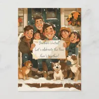 Brothers, Kids, and Dogs Postcard