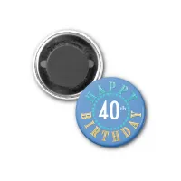 Happy Birthday Circle of Stars Blue ID527 Magnet