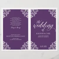 Elegant Wedding Programs -Nadine (Plum / Purple)