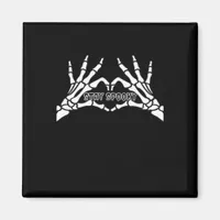 Skeleton Heart And Hands Classic Design  Magnet
