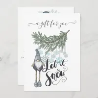 Winter Snow Gift Certificate Cards