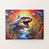 Childrens Colorful Dinosaur Jigsaw Puzzle