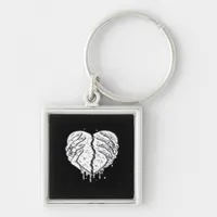 Skeleton Hands Heart– Gothic  Heart Classic Keychain