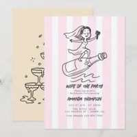 Hand Drawn Wife of the Party Bachelorette Party Invitation