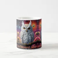 Cosmic Owl of Wisdom Inspirational coffee mugs