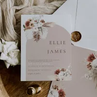 Boho Modern Arch Wedding invitation