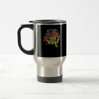 Frog With Mushroom Hat - Cottagecore Goblincore Bo Travel Mug