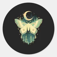 Moth Fairycore Goblincore Whimsigoth Cottagecore Classic Round Sticker