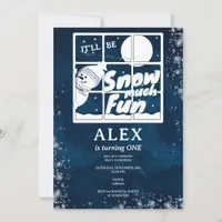 Snow Much Fun Any Age Snowman Winter Kids Birthday Invitation