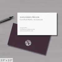 Modern Minimalist Certified Public Accountant Business Card